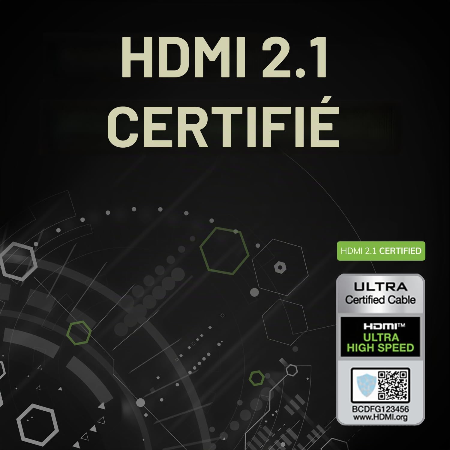 OEHLBACH Flex Evolution - Câble HDMI ultra-haute vitesse, protection brevetée contre le pliage, 8K UHD 60Hz, 4K 120Hz, 48 Gbit/s, Cinéma 21:9, Dolby Vision, HDR Dynamique 10+, VRR, eARC, 2,00 mètres