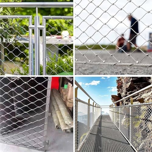 Filet de sécurité flexible en acier inoxydable pour balcon, cage de volaille pour animaux