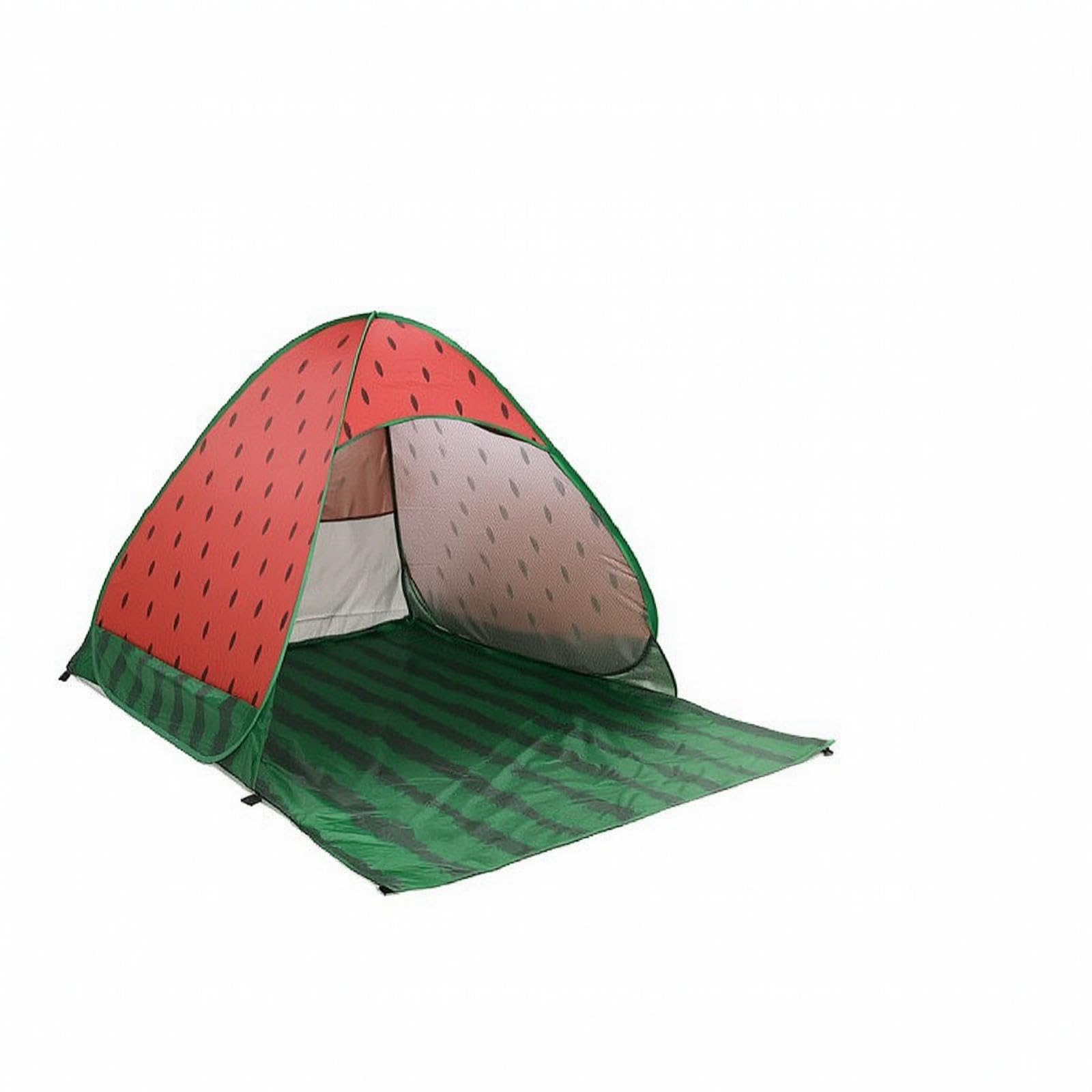 Beach Tent with Carry Bag Foldable Beachside Tent Freestanding for Families, Park, Camping Watermelon Print L Regular-image-46