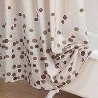 Vista 41 de Seville Farmhouse - Cortina de ducha moderna con estampado de rayas de poliéster, color amarillo, impermeable, cortina de baño, pequeña, 54 pulgadas