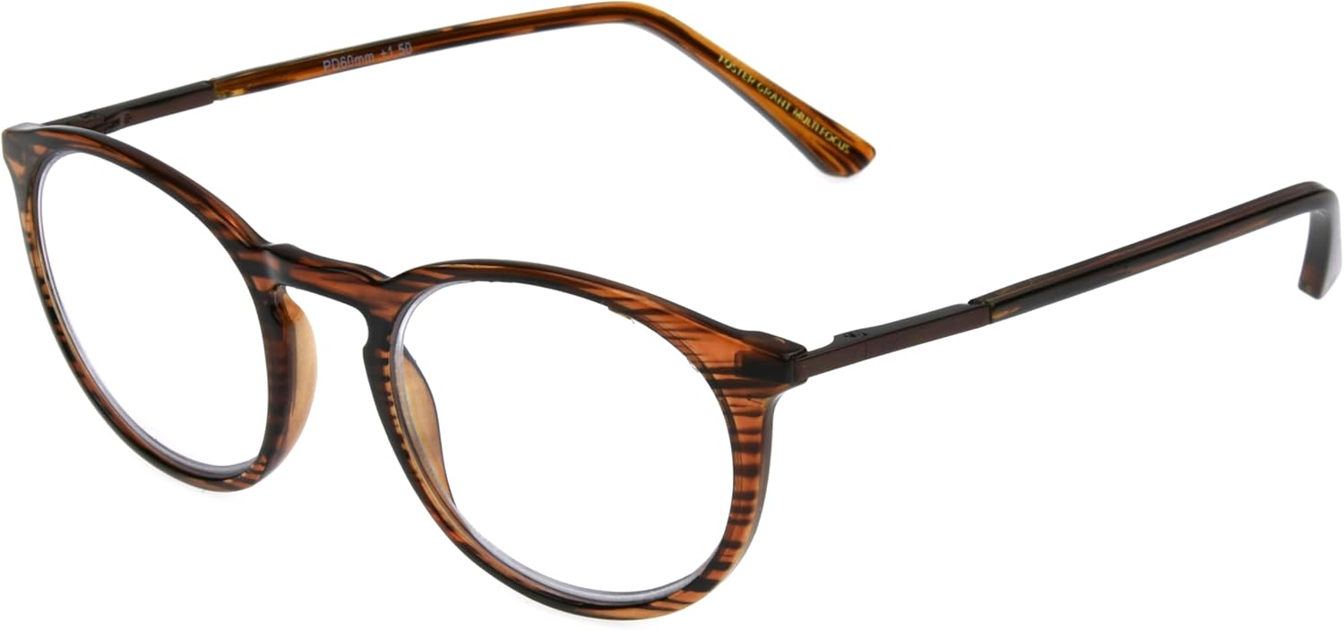 Foster Grant unisex-adult Mckay Multifocus Reading Glasses Round reading-glasses