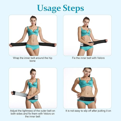 Miniatura 10 de Zekeson Cinturón Si, cinturón de ciática para mujeres y hombres, alivio del dolor para la espalda baja, sacroilíaco, ciático, pélvico, lumbar,