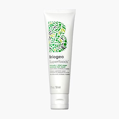 Miniatura 1 de Briogeo Superfoods Avocado + Kiwi Mega Moisture Mask - Mascarilla sin proteínas, hidratación profunda, mejora el brillo, vegano, sin falatos ni