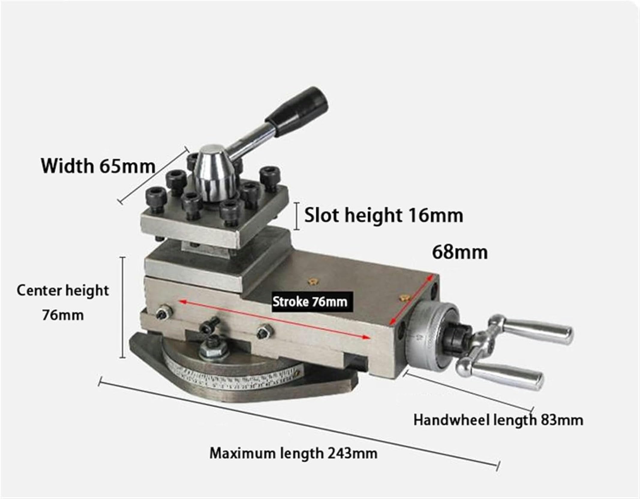 Rest Der Drehwerkzeuge, Set Von Werkzeugwerkzeugen Von 190 Mm - 495 Mm, 67 Mm -145 Mm Rennen, Schnellwechsel Metallwechsel Tools Post, Für WM180V WM210V B