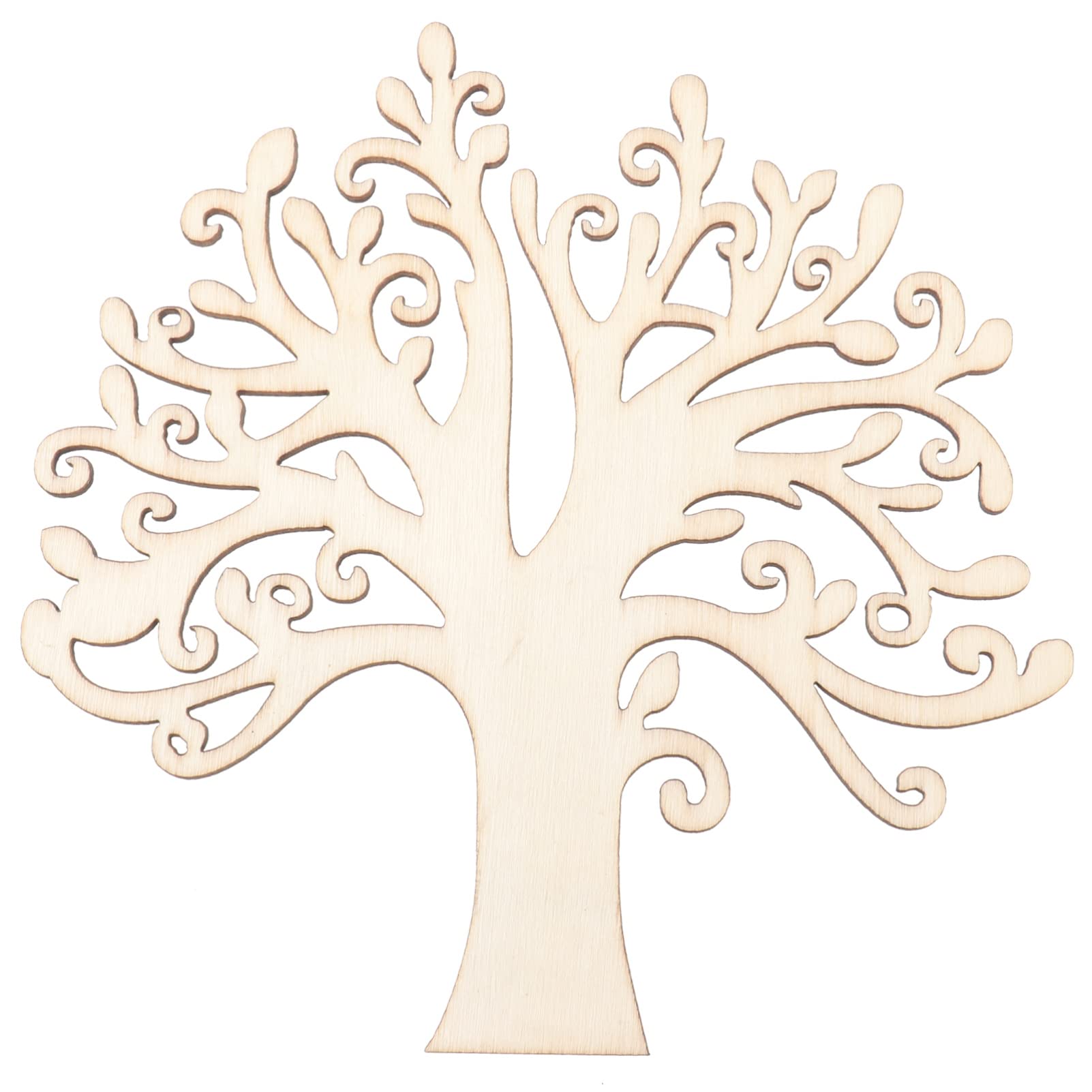 Décorations en bois brut pour loisirs créatifs et arbre généalogique