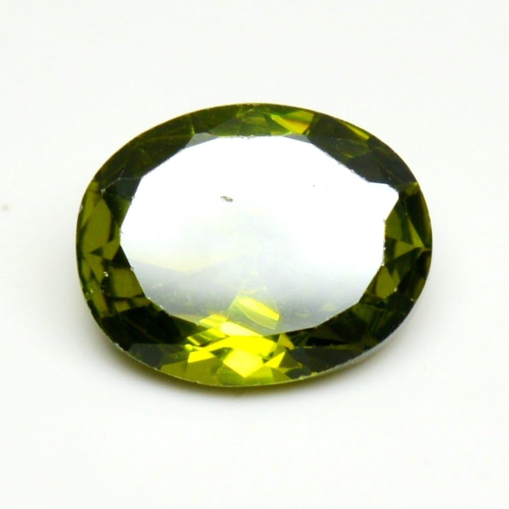Beautiful Cubic Zircon Loose Gemstone 5 Carat Oval Green Stone with Wholesale Price