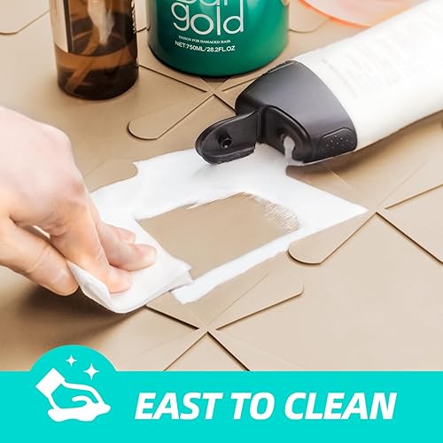 Miniatura 20 de SIKADEER - Tapete para debajo del fregadero, impermeable, 34 x 22 pulgadas, tapete de silicona con borde elevado, se adapta a gabinete estándar