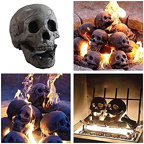Keramische Vuurvaste Rotsen Vuurplaats Schedel Log Heads voor Bonfire, Campfire, Fireplace, Firepit, Halloween Decor,3 - Image 3