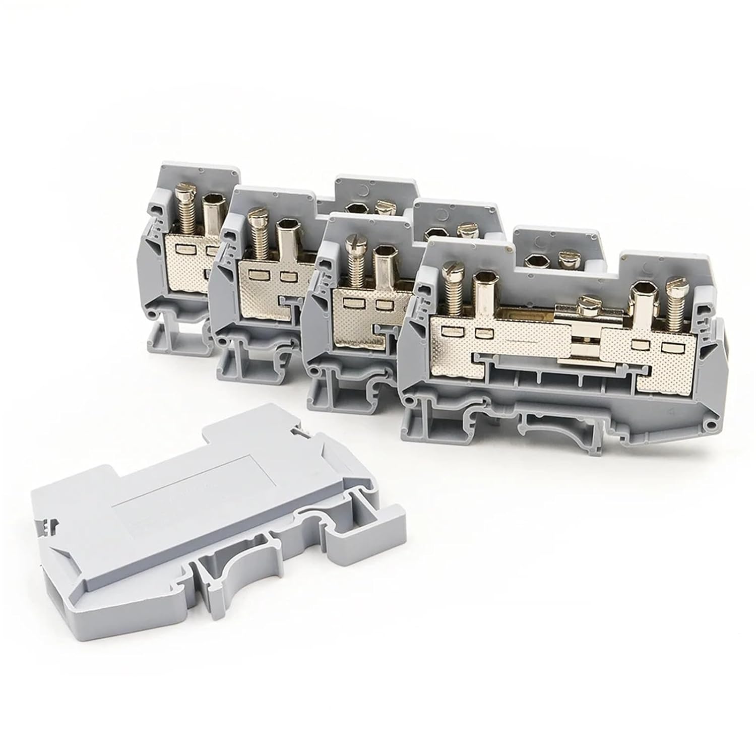 10Pcs URTK/6S DIN Rail Terminal Block High Current 57A 1000V Screw Connection Current Conductor