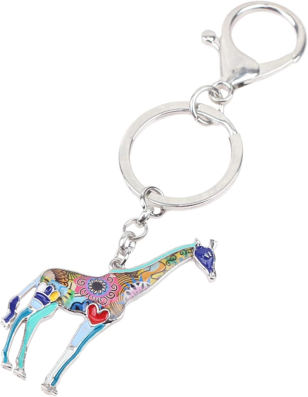 WEVENI Alloy Colorful Giraffe Keychain Accessories Enamel Jewelry Gifts For Women Girls Bag Car Wallet Charms - Image 2