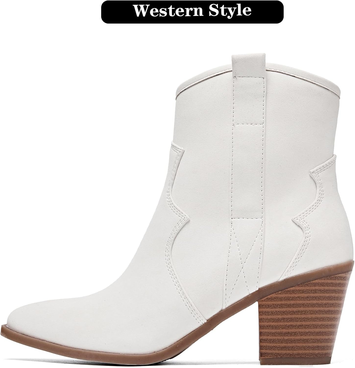 Ankle Boots for Women Chunky Heeled Booties Fashion Comfort Round Close Toe Low Mid Heel Winter Fall Ladies Short Boots. - Image 5