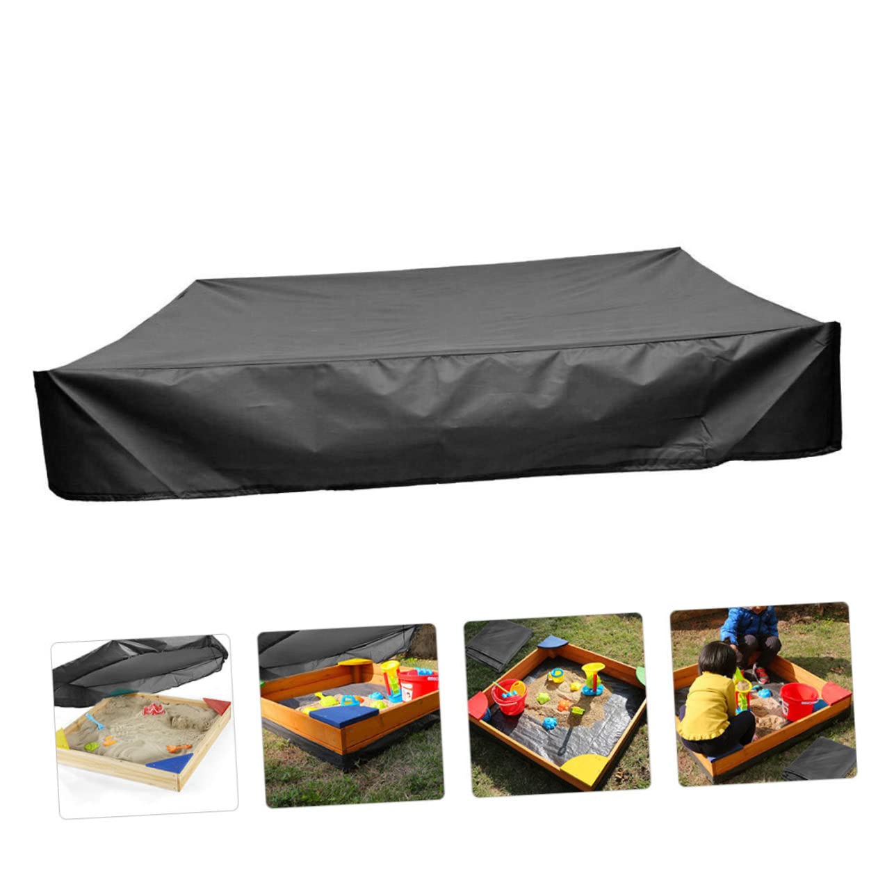 Yardenfun Oxford Cloth Sandbox Cover Square Pool Ground Tarp Large Protective Shield