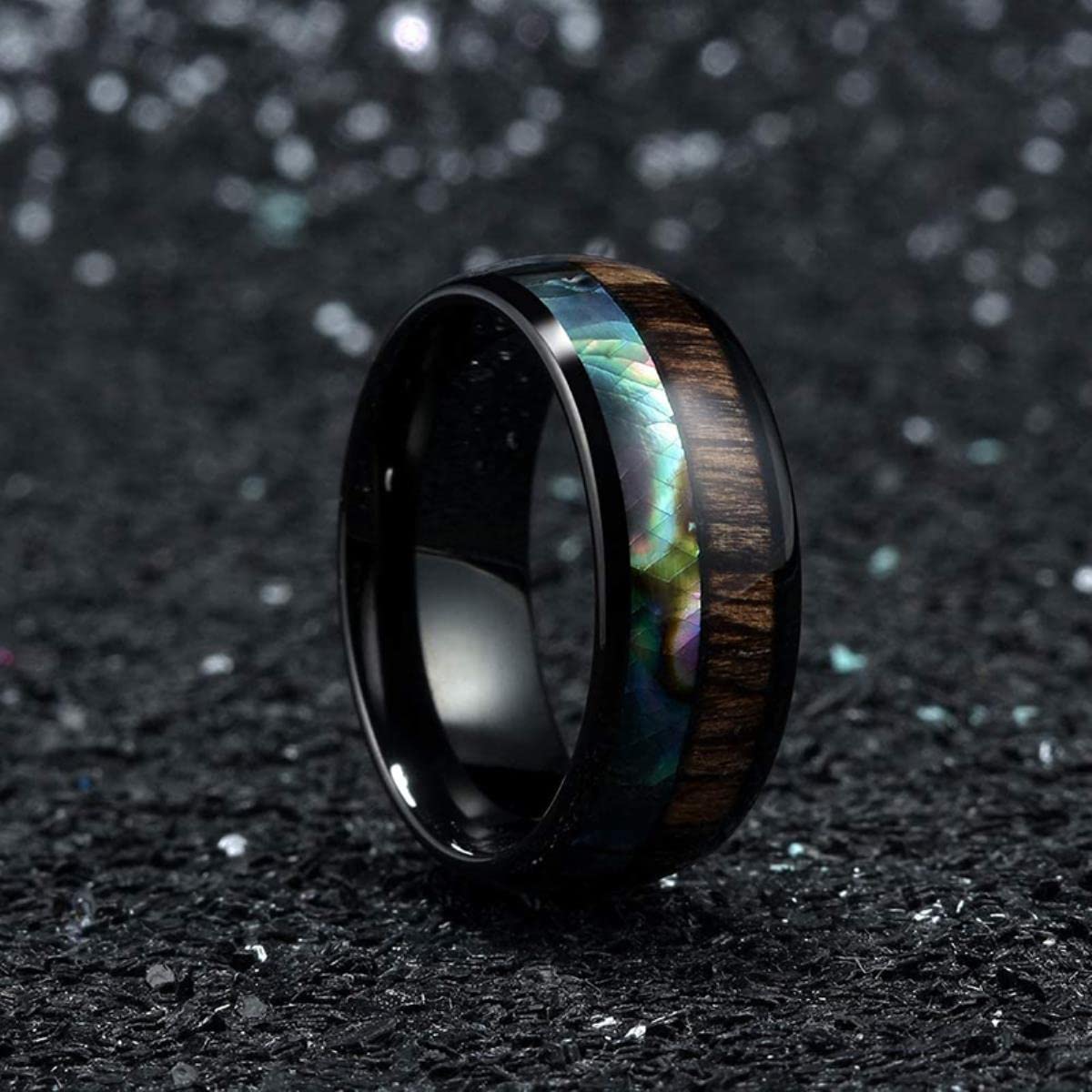 Roestvrijstalen ring, 8 mm minimalistische ring, herenring, ringen voor vrouwen, heren damessieraden, trouwringen, stalen band, dikke dikke ring - België