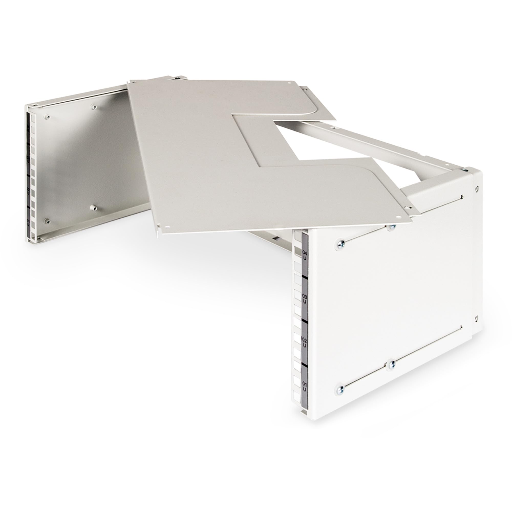 DIGITUS Top or Base closing Panel for Patch bracket with Brushed Cable Entry, Grey (RAL 7035)
