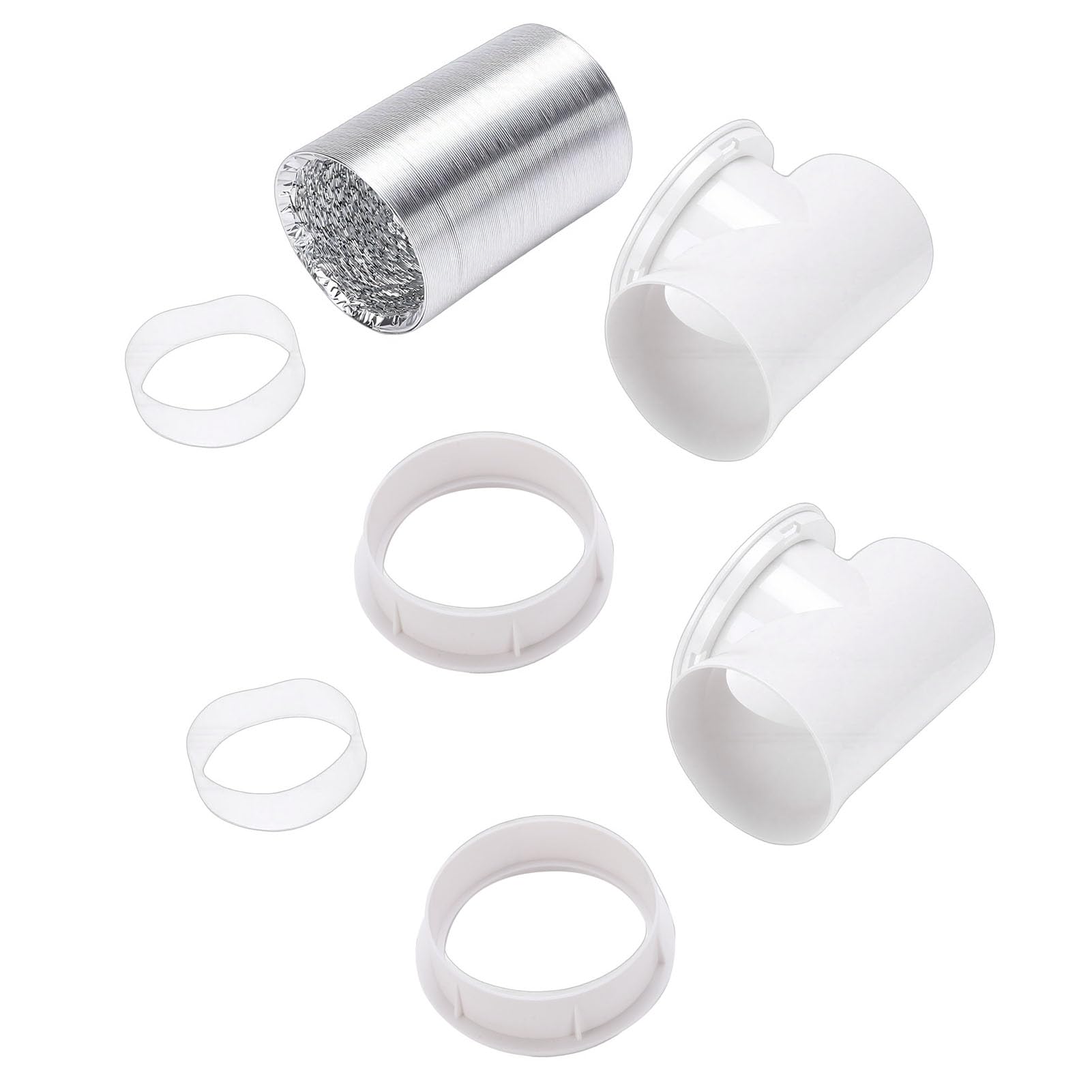 Annadue Kit de Manguera de Ventilación para Secadora, Innovadora Salida de Ventilación de Pared, Junta Hermética, Manguera de 4 Pulgadas para Tiendas de Campaña de Crecimiento, Material de Silicona,