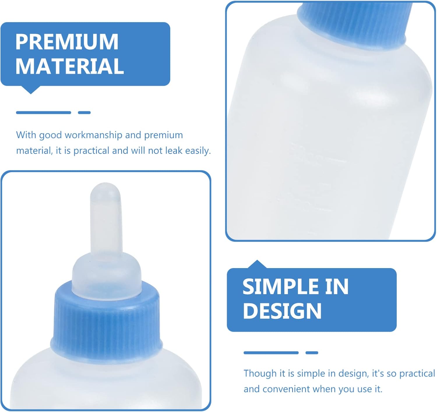 3Pcs Cat Nursing Bottles for Kittens and Puppies PET Feeding Supplies Replacement Nipples Easy to Use for Newborn Animals