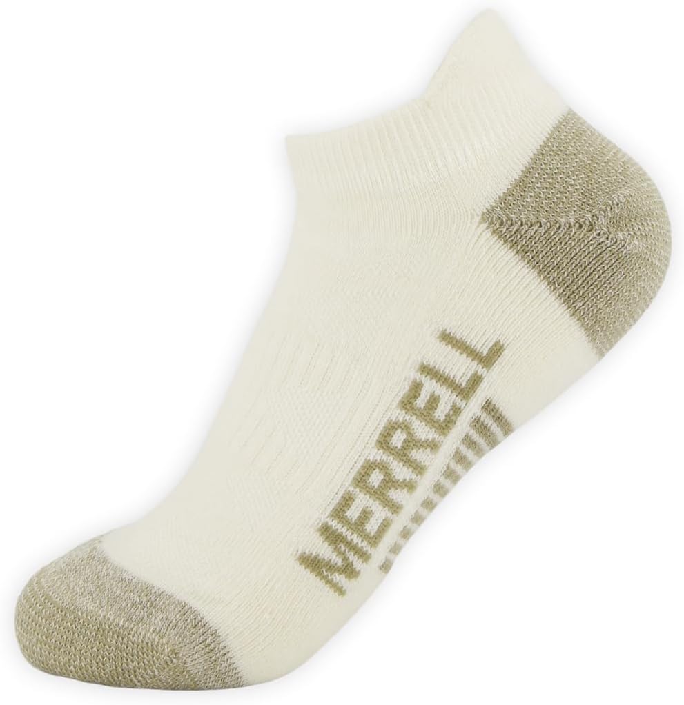 Merrell Unisex Moab Hiking Low Cut Socks, Zoned Cushioning Performance With Moisture Management