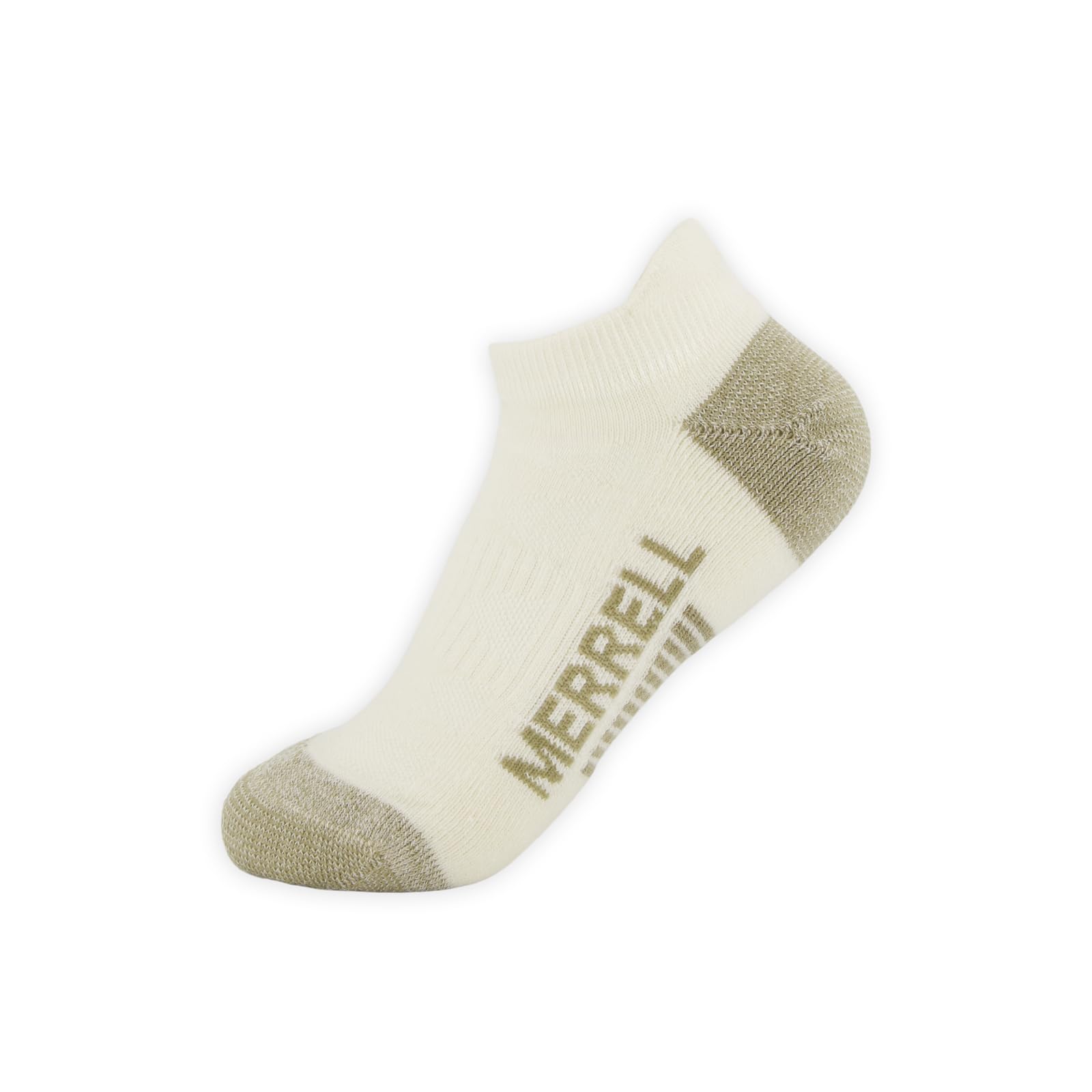 Merrell Moab Hiking Low Cut Socks, Mid-Weight Walking Socks, Moisture Wicking & Arch Support, Oatmeal Heather, Small-Medium