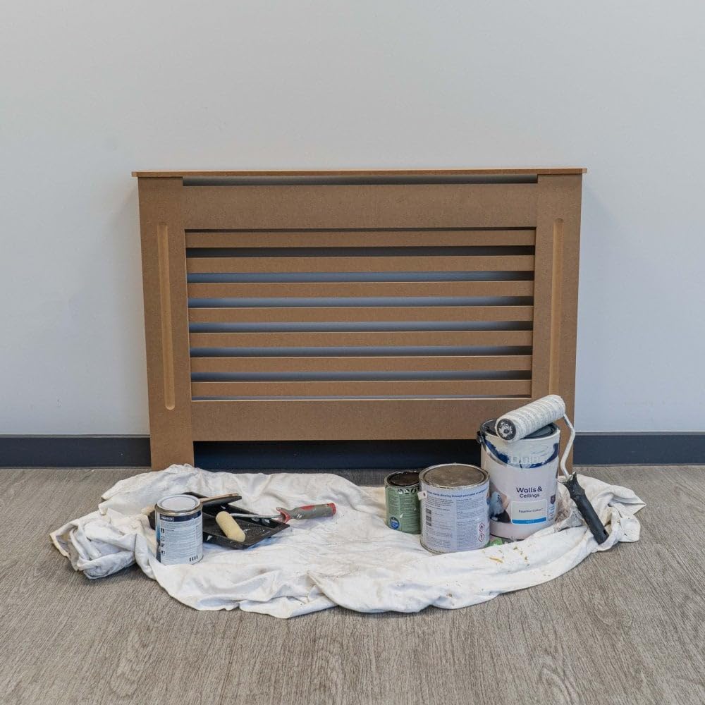 Jack Stonehouse Medium Horizontal Line Radiator Cover - White MDF