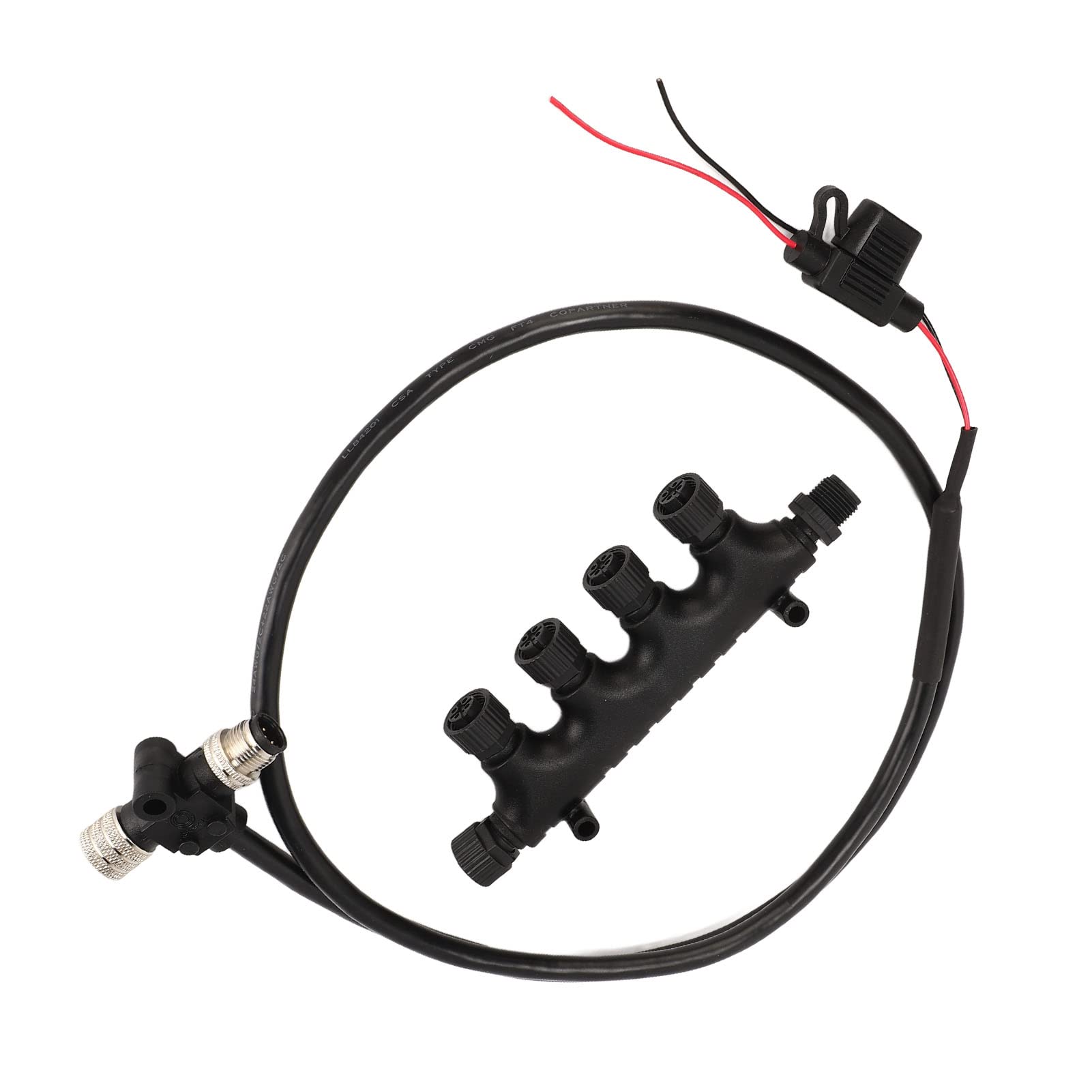 Yinhing Przewód T Connector NMEA 2000 1M 4 Porty Tee 3A IP67 5 Pin Gwint,
