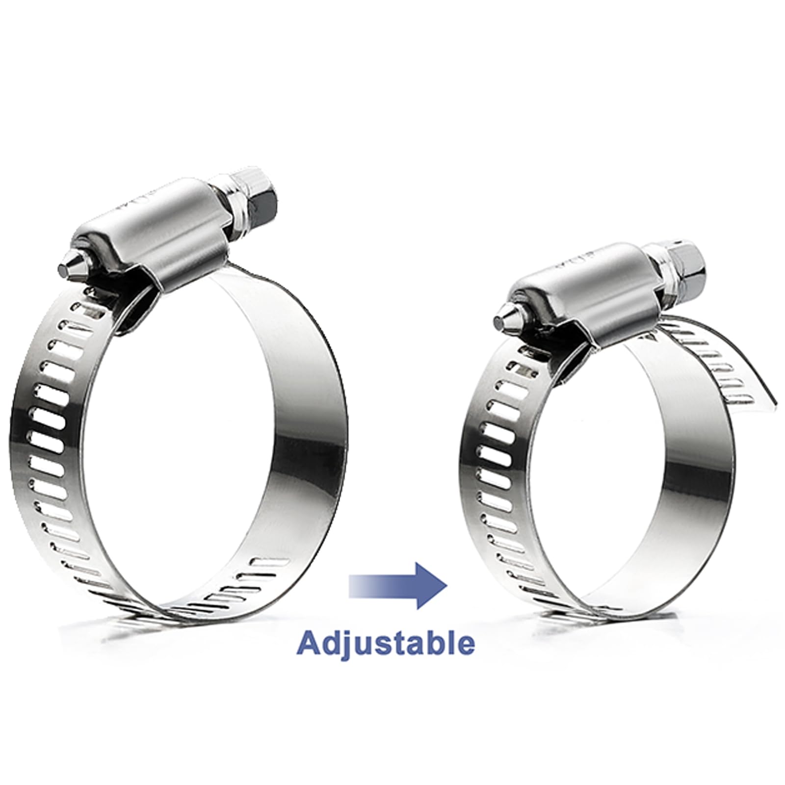 Assortimento di fascette stringitubo in acciaio inox, 180 pezzi, 6-51 mm, morsetti a vite senza fine per tubazioni del carburante, impianti idraulici, automobilistici, applicazioni meccaniche