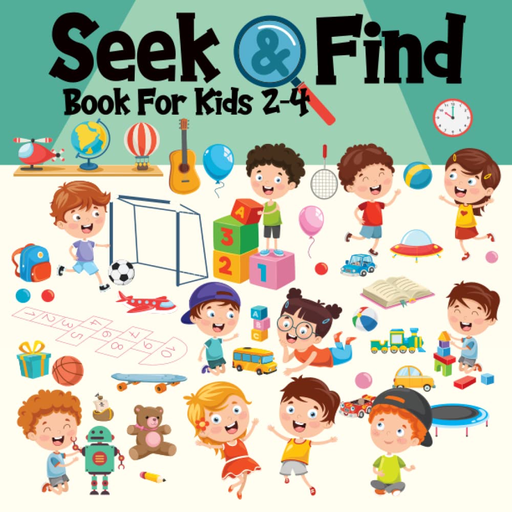 Seek and Find Book for Kids 2-4: Find Hidden Object, Spot the Difference and Maze Activity Book for Toddlers