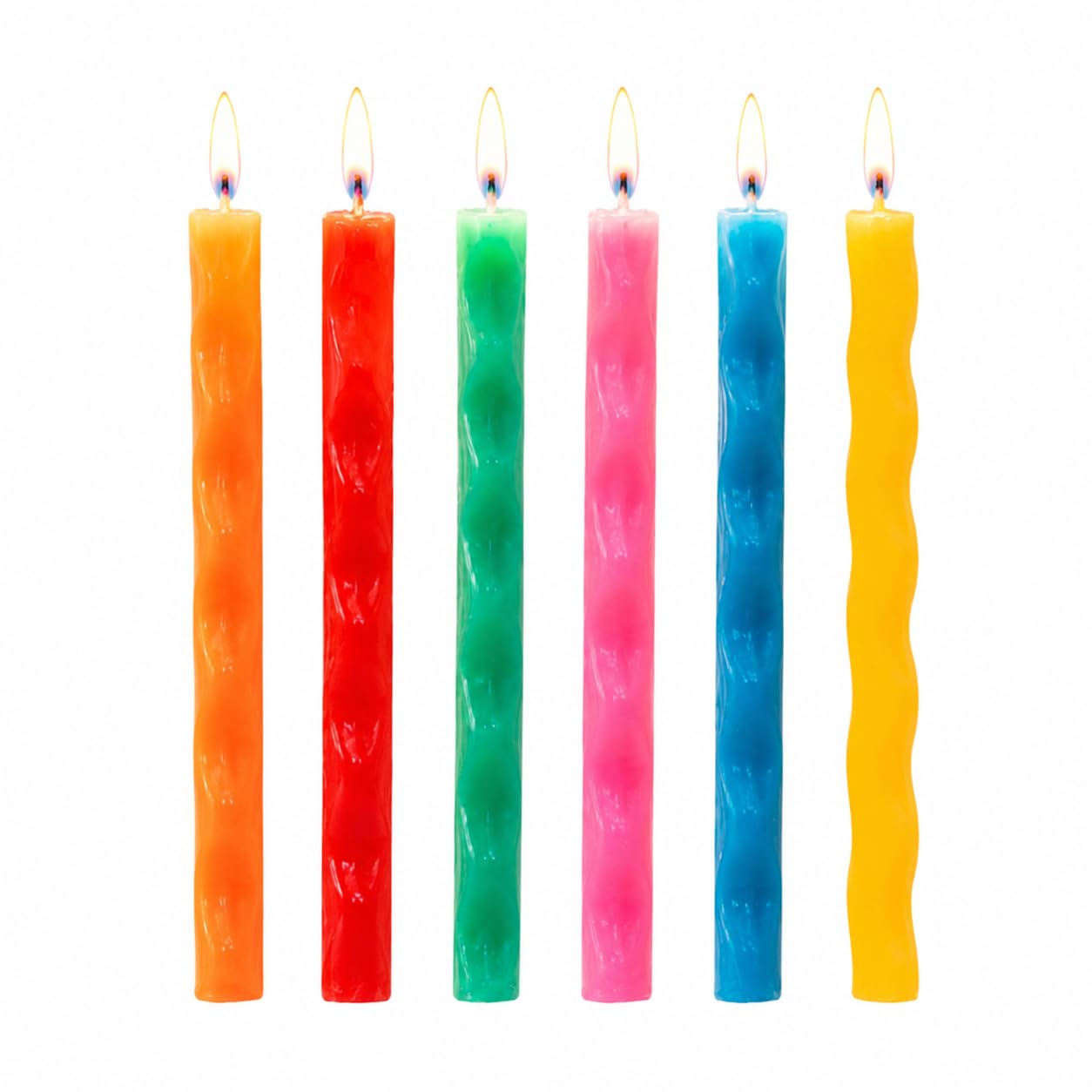 Patisserie Valerie Premium Bright Wavy Wax Candles, Pack of 12