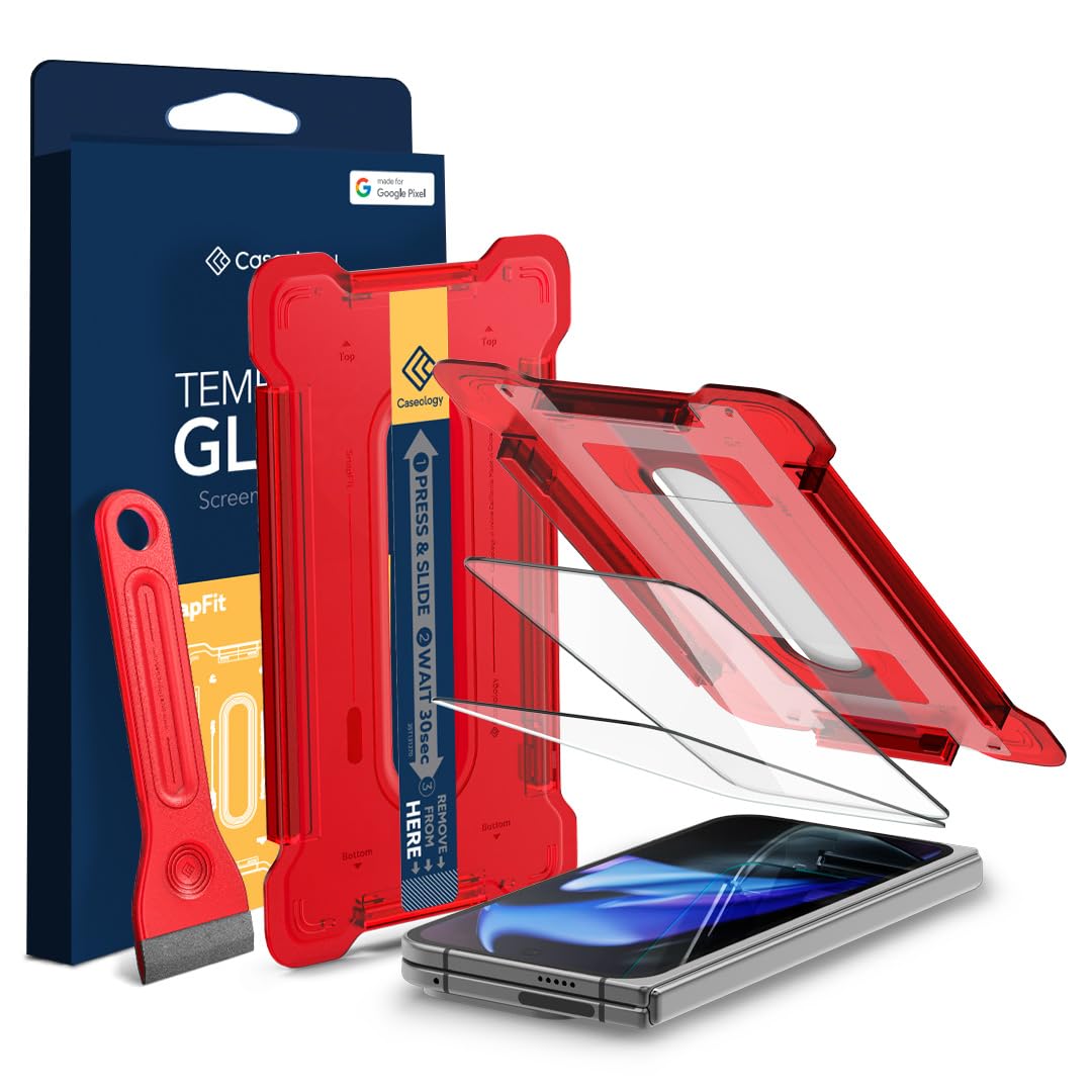 CASEOLOGY by Spigen Snap Fit Tempered Glass Screen Guard Protector Compatible with Google Pixel 9 Pro Fold [Easy Installation Kit] [Anti-Scratch] Google Pixel 9 Pro Fold Screen Protector - 2 Pack (B0D4NN3ZPS) Amazon Price History, Amazon Price Tracker