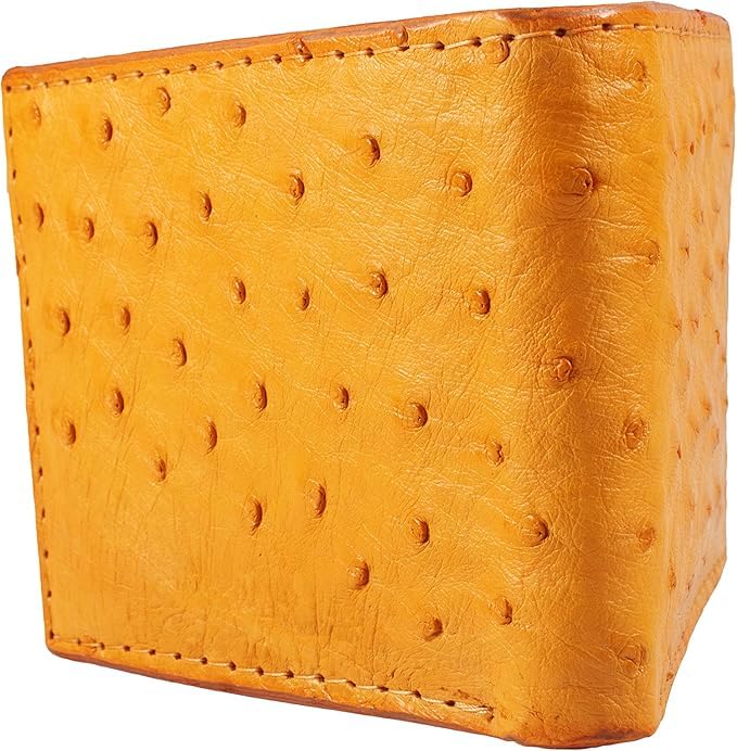 Combo Genuine Ostrich full quill leather skin belts and wallets for men 1.5" Italy2