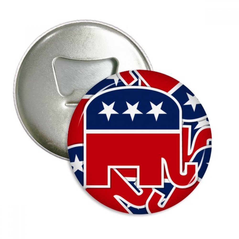 Badge éléphant républicain Amérique bouteille aimant 3pcs