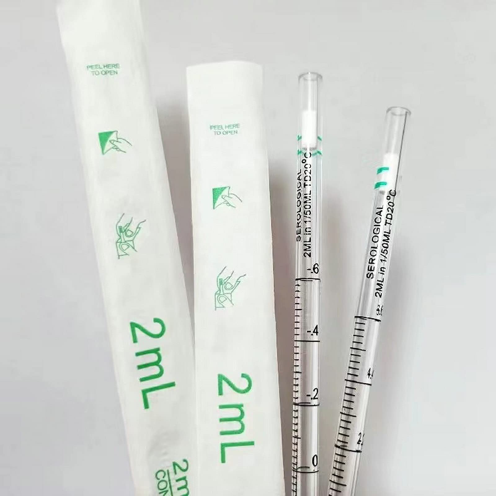 Pipetta sierologica – 2 ml/verde, confezionato singolarmente (caso di 100)