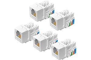 NECABLES 5-Pack CAT3 Telephone Keystone Jack Punch Down Type 110 IDC to...