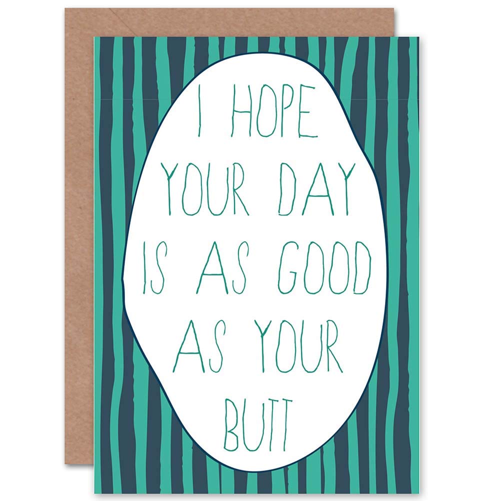 Wee Blue Coo CARD BIRTHDAY CELEBRATION HAPPY CHEEKY BUTT GAG PRESENT GIFT