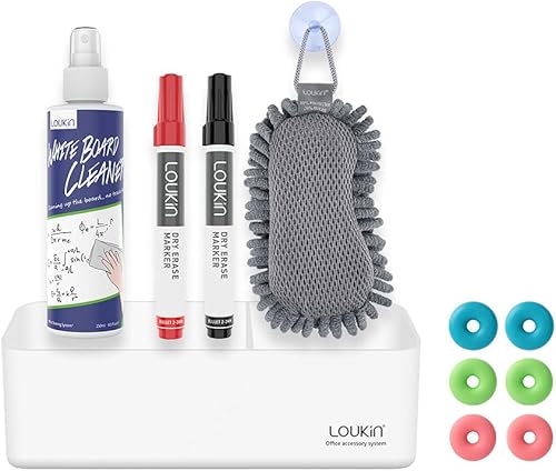 loukin Juego de soportes magnéticos para marcadores, juego de bandejas de accesorios de borrado en seco, soporte para control remoto, organizador de