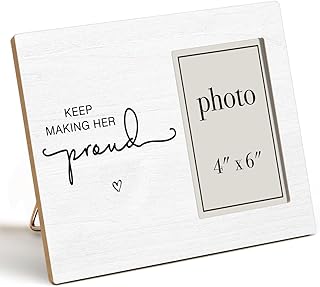 Memorial Picture Frame for Loss of Mom, Sympathy Gifts for Mom & Grandmother, Remembrance Gifts, Thinking of You, Keep Making Her Proud - Wooden 4 x 6 Inch Photo Frame