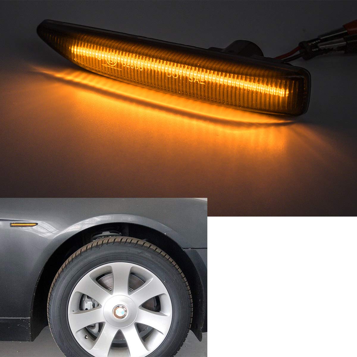 Amazon.com: Smoked Lens Amber LED Side Marker Light Kits for 2002 
