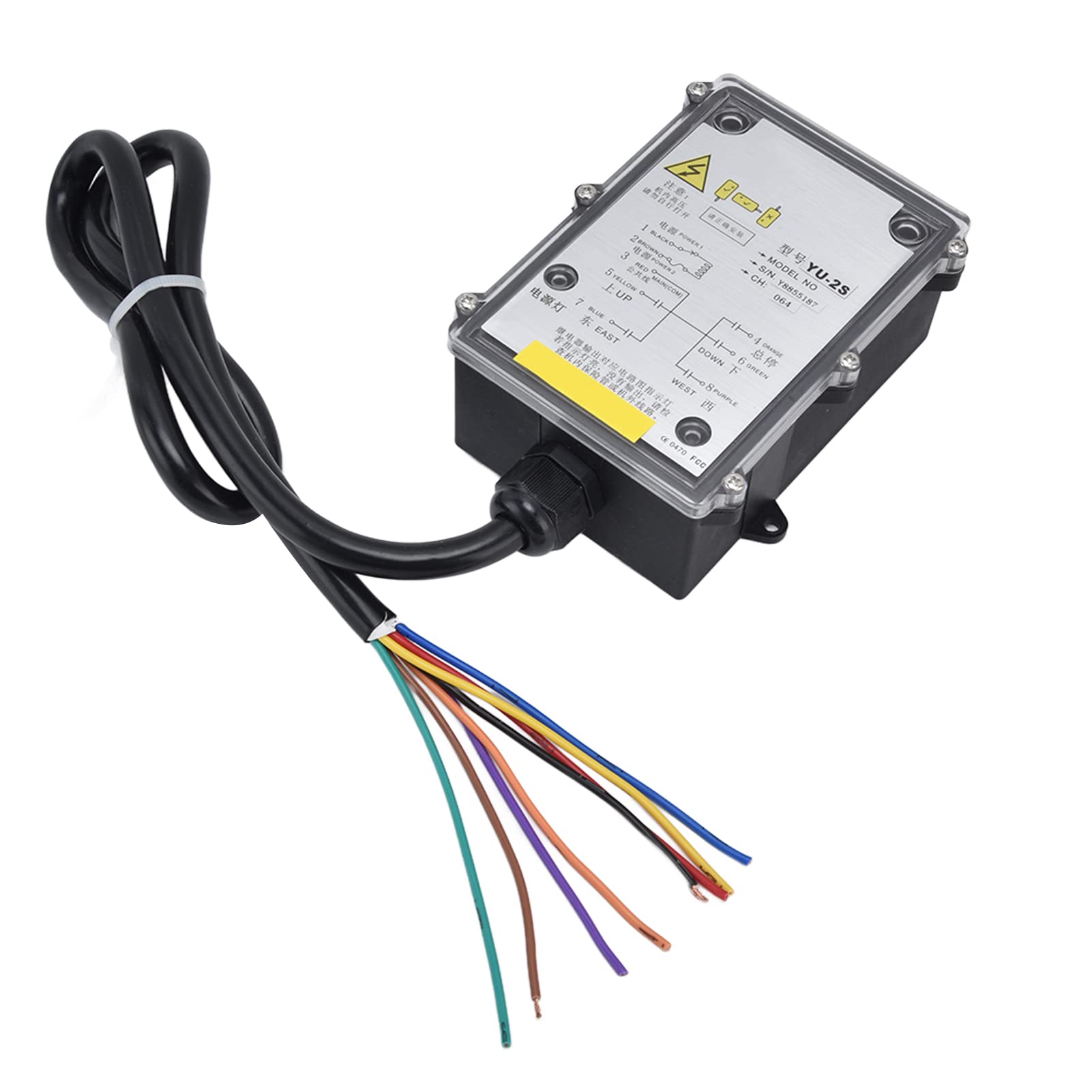 Generic Control Remoto de Radio Industrial para Operación de Grúa Inalámbrica Interruptor de Elevación de Polipasto ABS Duradero con 2 Llaves Adecuado para Uso Pesado (AC 220V)