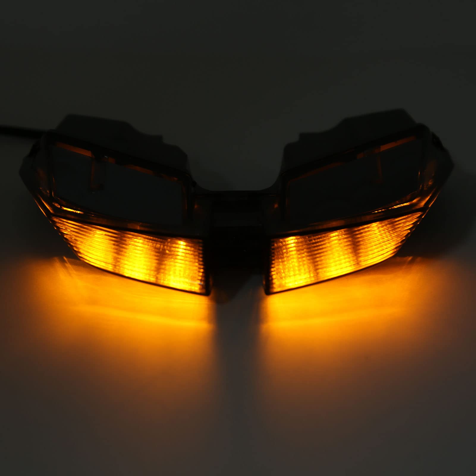 Srum Fanale Posteriore a LED per Moto,Fanale Posteriore a LED per Moto,Indicatore di Direzione del Freno,Lente in PMMA Fumé Fanale Posteriore a LED per Moto,Compatibile HYPERMOTARD 821 939 950 SP D