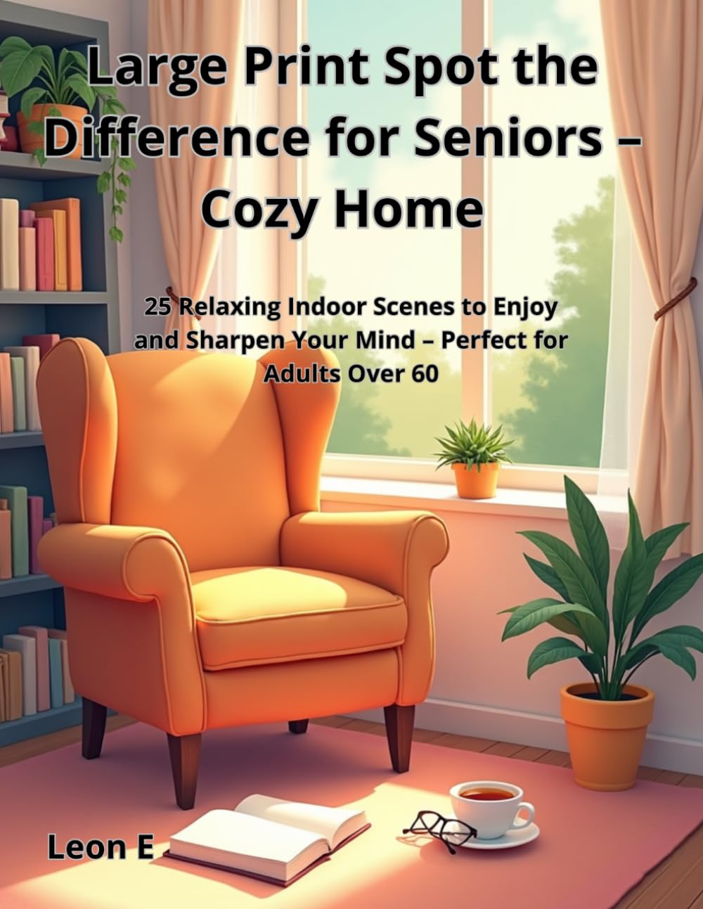 Large Print Spot the Difference for Seniors – Cozy Home: 25 Relaxing Indoor Scenes to Enjoy and Sharpen Your Mind – Perfect for Adults Over 60
