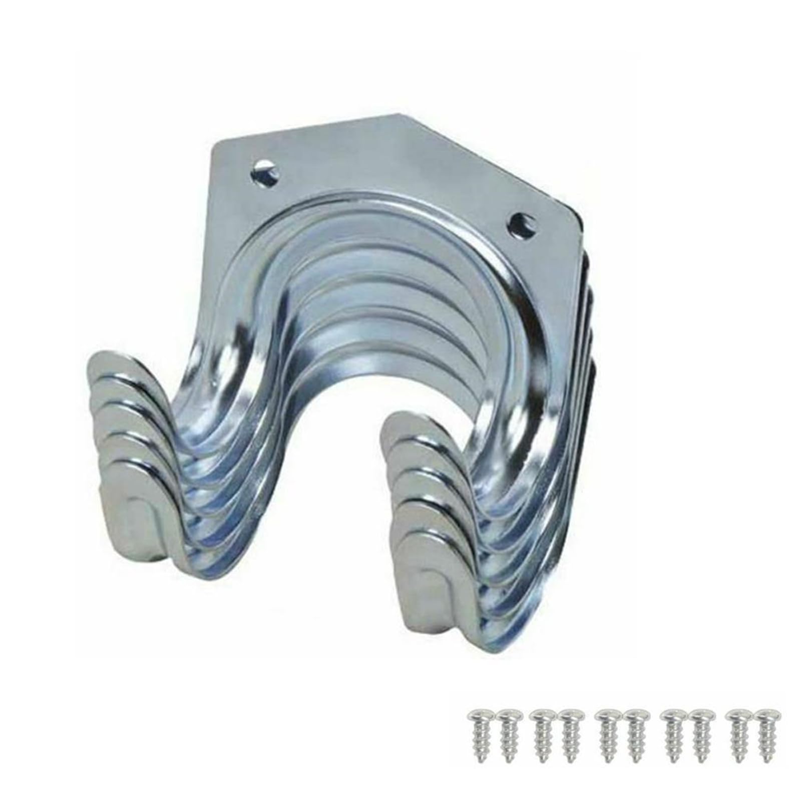 dDanke 5 Pack Heavy Duty Small Double Wall Hooks Carbon Steel for Garage Shed Garden Tools Wall Mount Storage Hanger