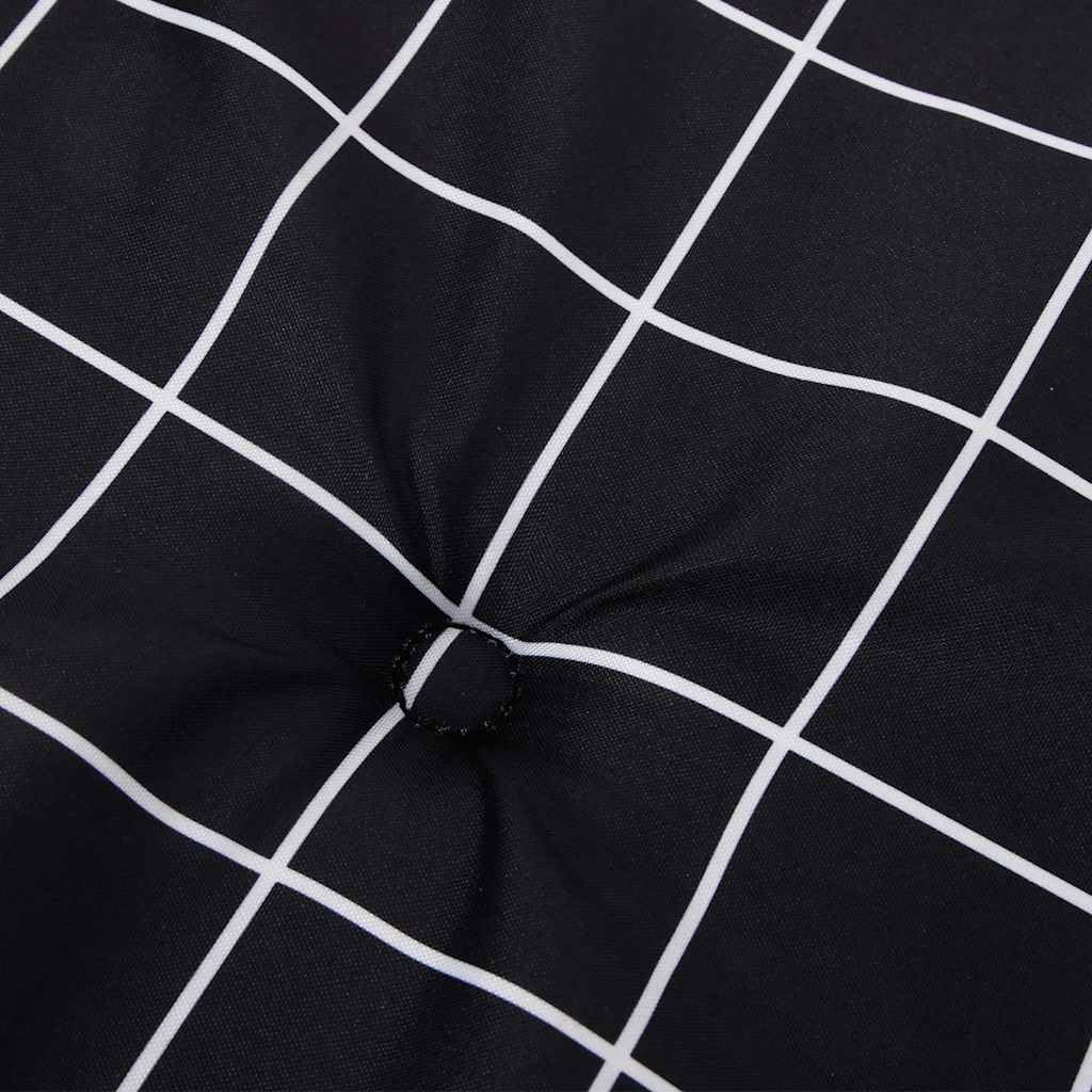 4 cuscini per sedia da giardino, motivo a quadri, 40 x 40 x 4 cm, in tessuto Oxford con nastri antiscivolo, impermeabili, ergonomici, per giardino, balcone, terrazza, ufficio, comfort per