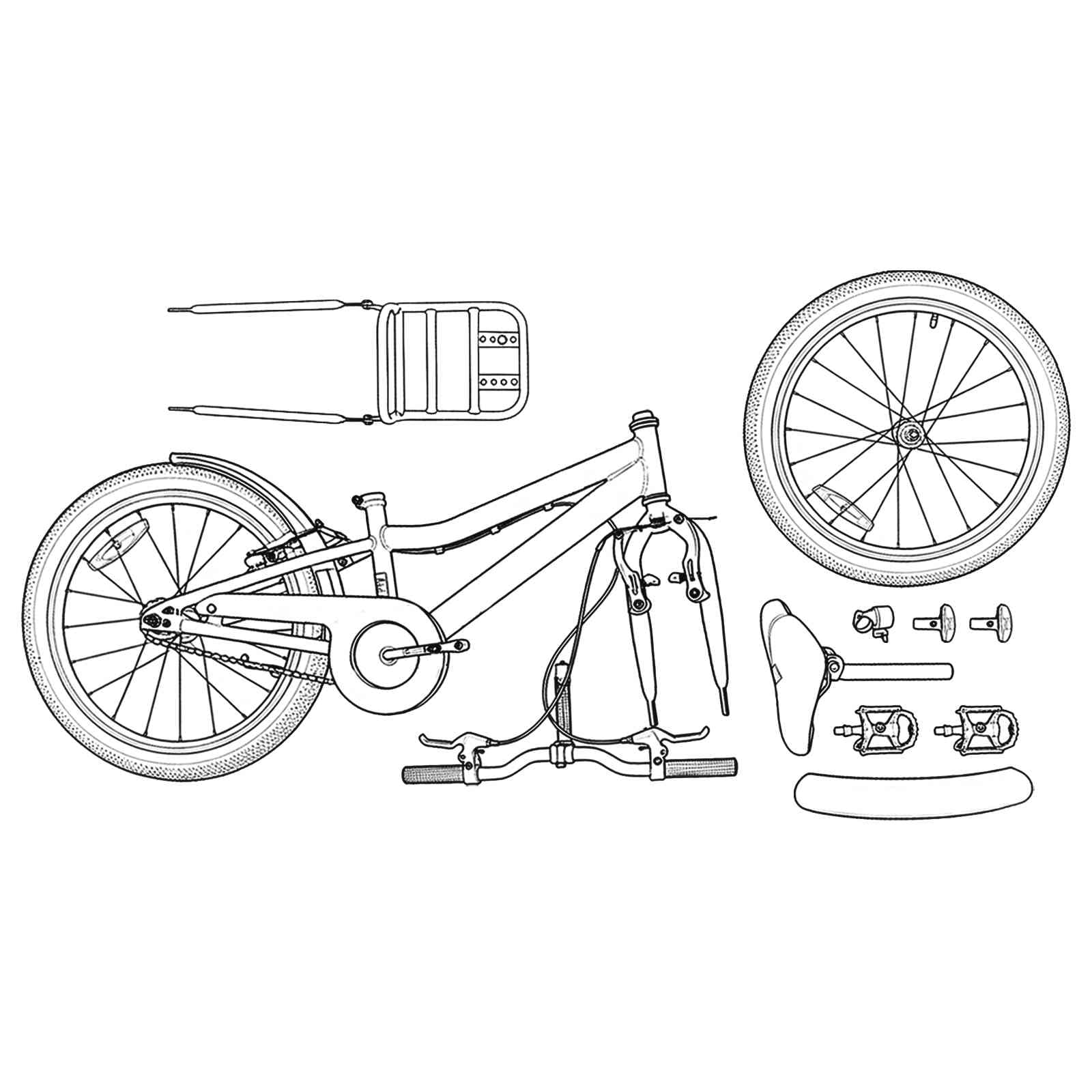 vidaXL Kinderfahrrad Stahl Fahrrad Junior Jugend Radfahrer für Mini Pedal