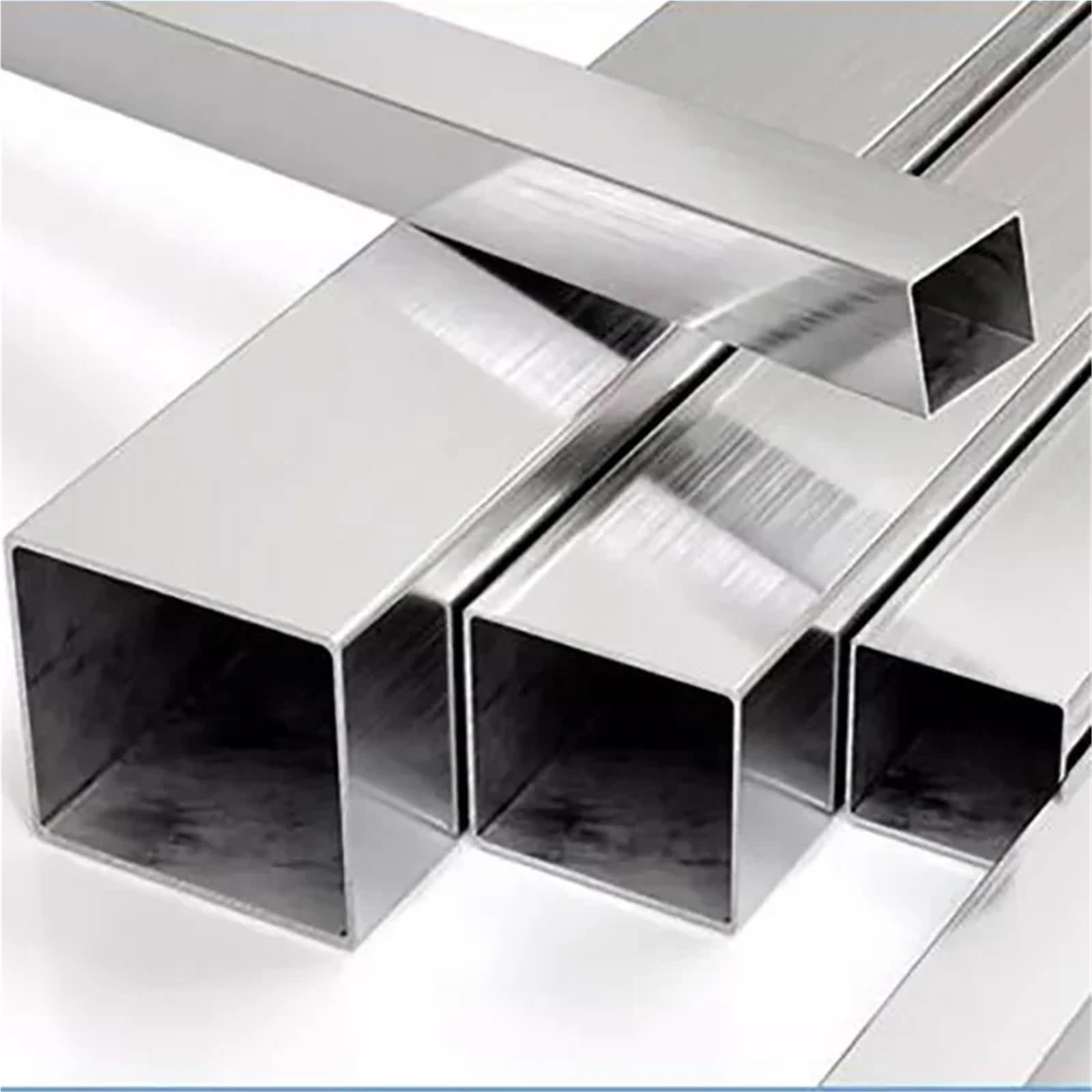 Edelstahlrohre Vierkantrohr aus Edelstahl, rechteckiges Rohr Metall(Length 100mm,20x20x3mm 1pc)