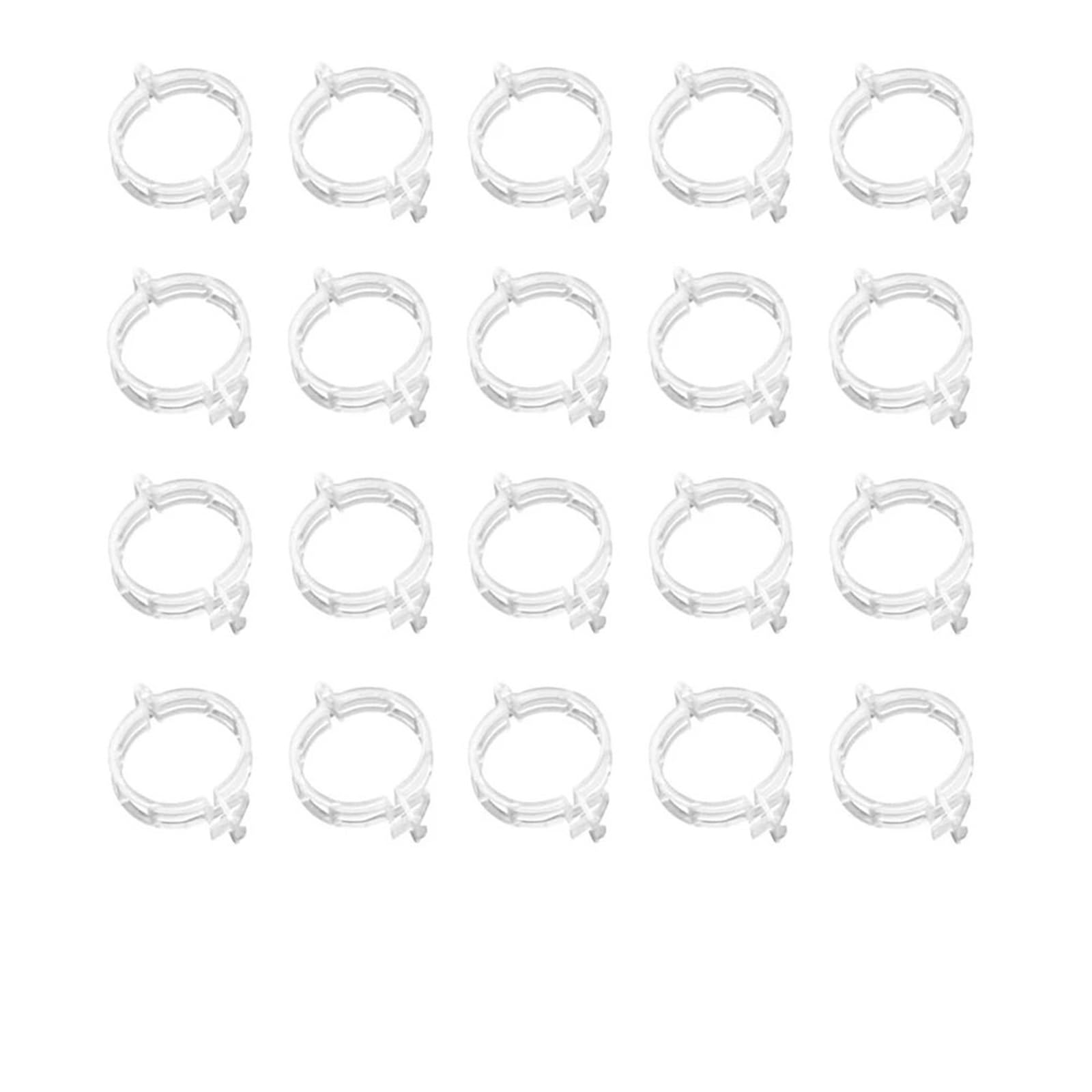 1000 Stück Pflanzenstütz-Clips aus Kunststoff, Rankgitter-Clips für Weinreben, Tomaten, Ranken, Gemüse, Pflanzen (weiß)