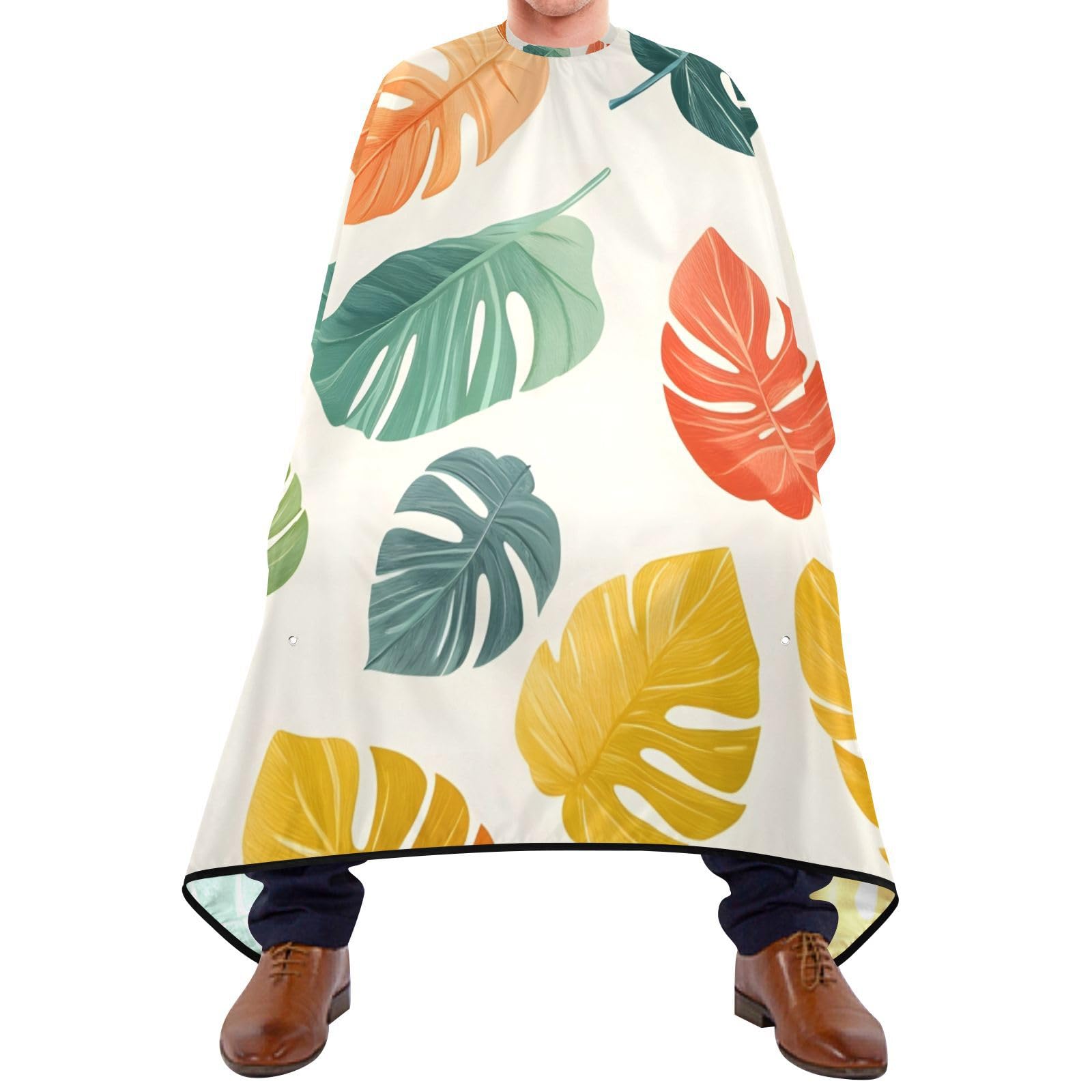 Hezely Colorful Tropical Foliage Hair Dye Cape, Barber Cape for Adults,Waterproof Salon Cape,Waterproof Hairdressing Styling Hair Cutting, 65