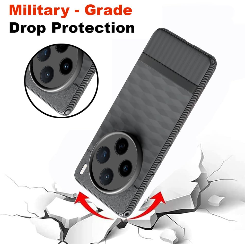 Image of Shockproof Case Compatible with Vivo X200T 5G / X200s 5G | Full Camera Protection | TPU Flexible Back Cover for Vivo X200T 5G / X200s 5G (Graphite Grey)