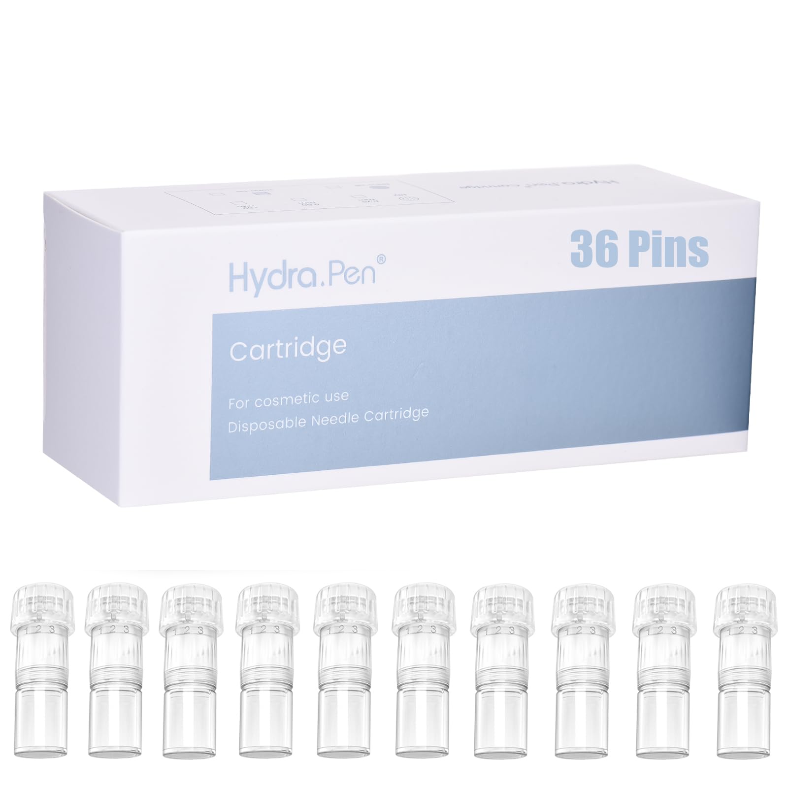 Dr.pen Hydra.Pen H3/H5 Cartridges 36 Pins, Hydra.Pen Replacement Cartridges for Microneedling Pen H3/H5 Model, Authentic Disposable Microneedling Cartridges (36 Pins, 10Pcs)