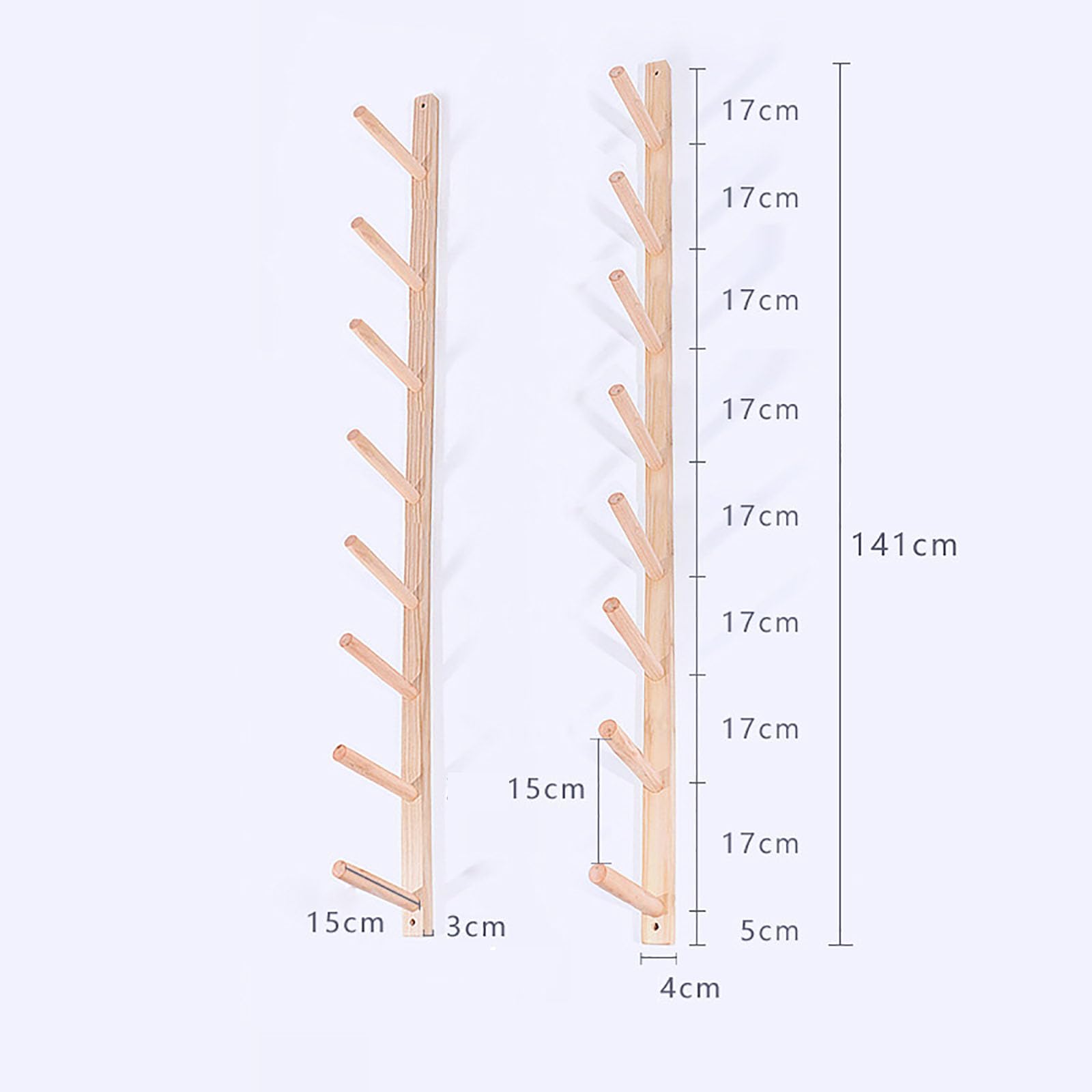 Soporte de almacenamiento para esterilla de yoga, estante de madera montado en la pared para 2-9 esterillas, estante flotante de organización de gimnasio para estudio y hogar