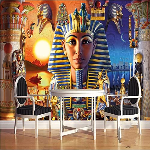 3D-Dekoration, Bildhintergrund, moderne ägyptische Kultur, alte zivilisierte Kunst, Restaurant-Wandmalereien wohnzimmer tapeten tapete wand für schlafzimmer retro geometrisch fototapete-150cm×105cm Cover
