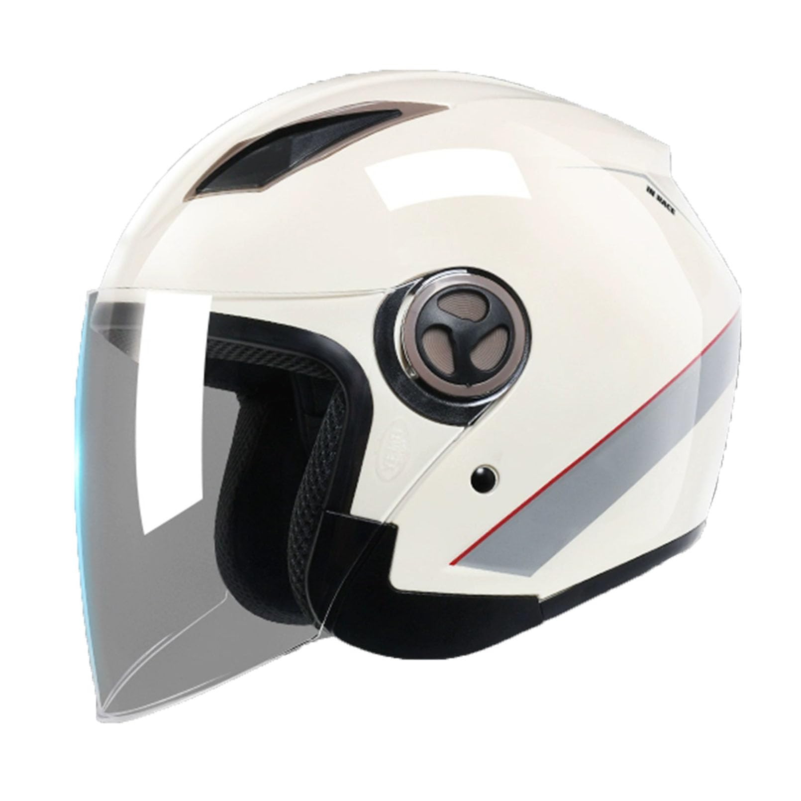 Casque moto jet vintage demi-jet avec visière open face pour scooter